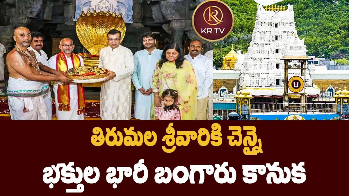 తిరుమల శ్రీవారికి చెన్నై భక్తుల భారీ బంగారు కానుక